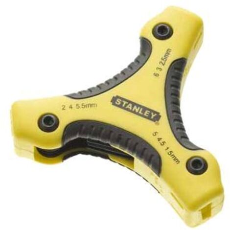 STANLEY - 8 PEZZI - TRIANGOLO PIEGHEVOLECON SET 8  SET CHIAVI MASCHIO ESAGONALE TORX T9, T10, T15, T20, T25, T27, T30, T40