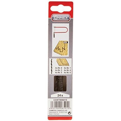 Max-Power COXT806015 Lame di Ricambio per Traforo, Tipo Zarsa, 24 Pezzi, Multicolore, 130 mm