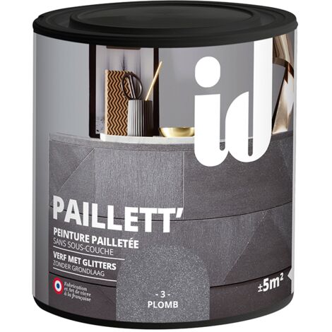 ID PITTURA PAIETTATA SENZA PRIMER PAILLET COLORE PIOMBO - 0.5 LT