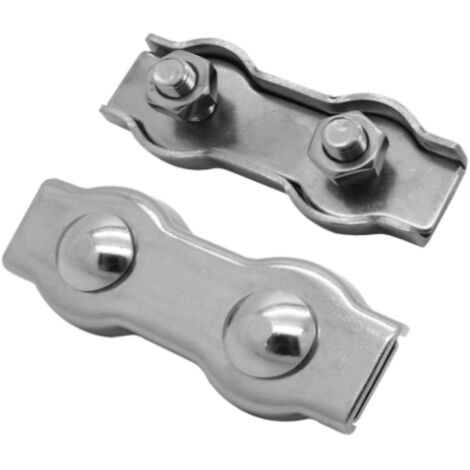 MAGGI GROUP - 6 PEZZI - MORSETTI PER FUNE ZINCATI DUPLEX 6MM