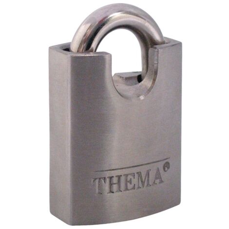 THEMA - LUCCHETTO PLACCATO CROMO CON ARCO IN ACCIAIO PROTETTO MM30 (1/2)