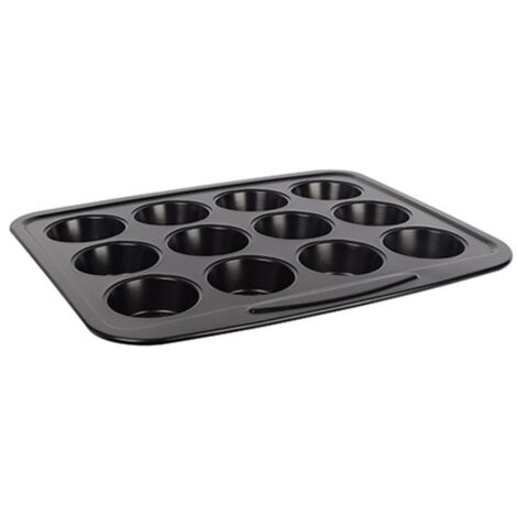 masterpro - stampo 12 muffin in acciaioal carbonio (1/2)