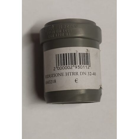 RIDUZIONE HTRR Ø32MM-Ø40MM - CON GUARNIZIONE - IN POLIPROPILENE COLORE GRIGIO