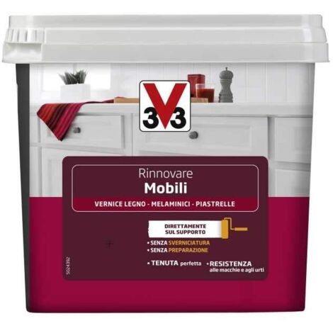 V33 SMALTO RINNOVARE MOBILI COLORE GRIGIO CARBONATO SATINATO 0,75 LT