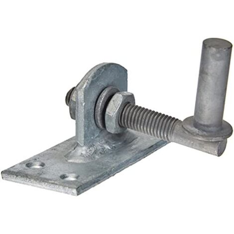 Alberts 318758 Cardine da avvitare, regolabile di 20 mm, zincato a caldo, entrata Ø13 mm, piastra 100 x 40 mm