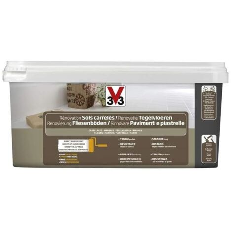 V33 SMALTO RINNOVARE PAVIMENTI E PIASTRELLATI GRIGIO CATRAME 2 LT