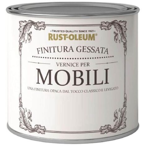RUST-OLEUM VERNICE MOBILI CHALKY EFFETTOGESSATO COLORE BIANCO 500 ML
