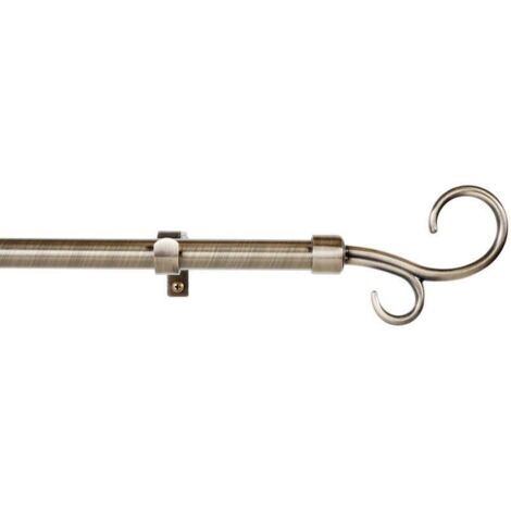 KIT METAL BARRA PER TENDA ESTENSIBILE 160-300 CM COLORE BRONZO DIAMETRO 19-16 MM MODELLO DOPPIO UNCINO MARCA CINTACOR COD. FK187 (1/4)