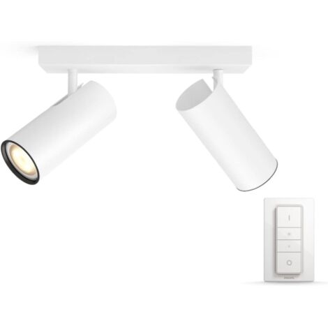 BURATTO HUE FARETTO CONNESSO 2 LUCI BIANCO CON DIMMER SWITCH (1/5)