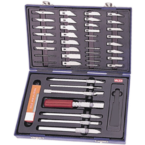 7 Coltelli coltellino tagliabalsa con 36 lame di ricambio e 6 punte VALEX 1463696 (1/3)