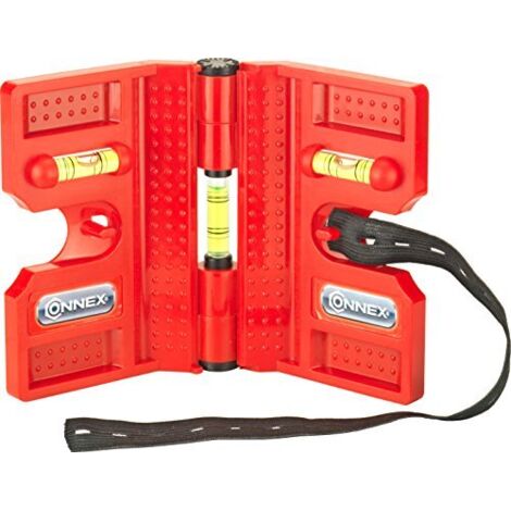 Livella a TRE Bolle, a Libro 13.5 cm Magnetica, Chiusura a Scatti ogni 15 Gradi, Fascia Elastica per Utilizzo anche su Superifici non Metalliche (1/4)