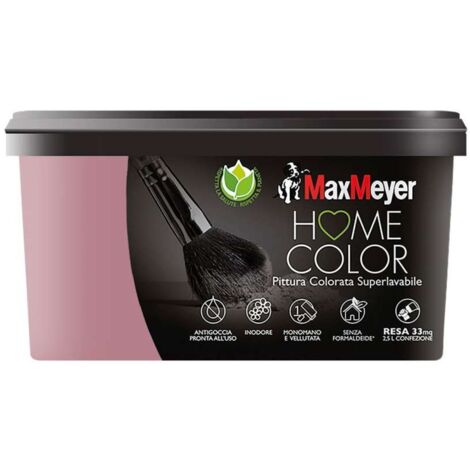 Max Meyer Idropittura Home Color Macaron 2.5 L - Superlavabile e Vellutata