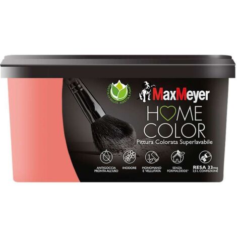 Max Meyer Idropittura Superlavabile Corallo 2.5 L - Finitura Vellutata