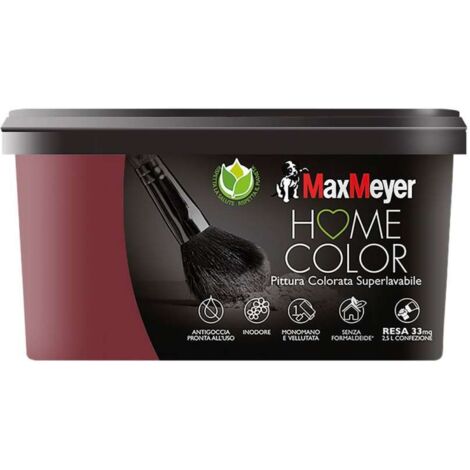 Max Meyer Idropittura Superlavabile Sangria 2.5 L - Finitura Vellutata