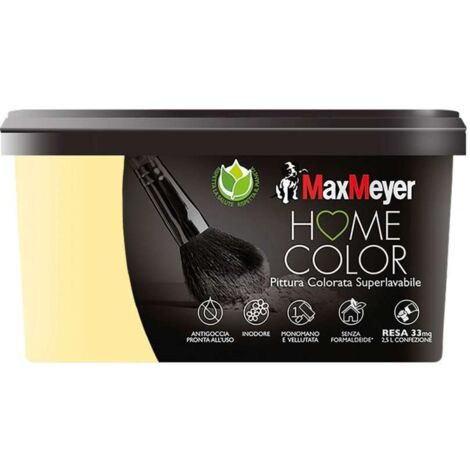 Max Meyer Idropittura Superlavabile Avocado - 2.5 L, Finitura Vellutata