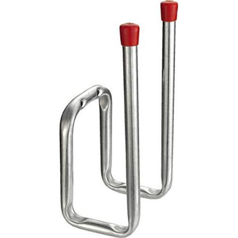 Masidef member of the würth group DY222023 Gancio Doppio a Parete per Stivali/Calzature, zincato 90 x 125 x 190 mm, Grigio, 190 x 125 x 90 mm (1/3)