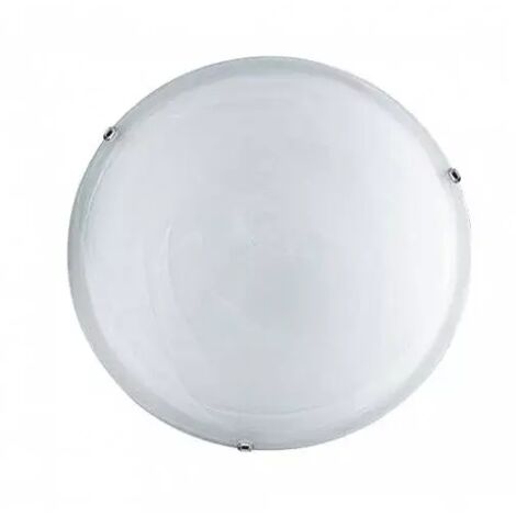 PLAFONIERA DUNA BIANCA 2 LUCI ATTACCO E27 40X40X11CM IN VETRO SATINATO