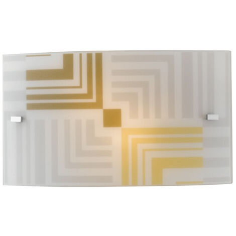 "Applique SEVENTY in vetro bianco 35x20xcm."