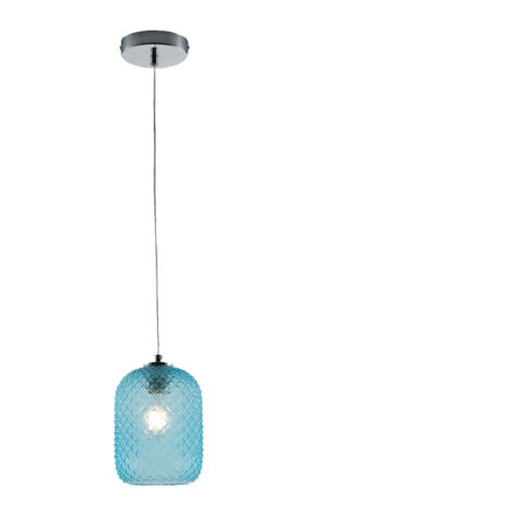 "Sospensione ASHFORD in vetro acquamare 150x15 cm."