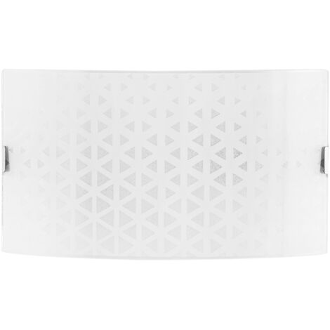 "Applique MAORI in vetro bianco 35x20 cm."