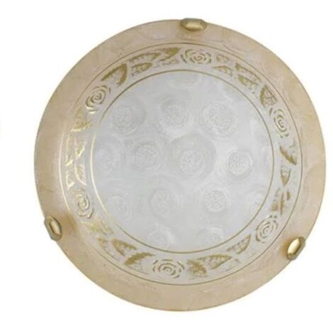 PLAFONIERA DA SOFFITTO IN VETRO DIAMETRO 30CM 1XE27 ROSY FAN EUROPE