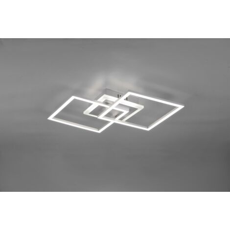 Plafoniera LED, metallo, titano, L57 cm, Venida
