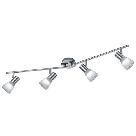VISTO BARRA 4 SPOTS METALLO ACCIAIO CONVETRI ALABASTRO L. 90CM. incl. 4 x E14 4W, 4 x 320Lumen, 3000K (1/4)