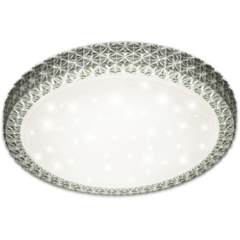 PEGASUS PLAF.LED DIMMERABILE EFFETTO CIELO STELLATO BORDO FUME' D.40. SMD LED 24W 2.500Lm 3000K (1/4)
