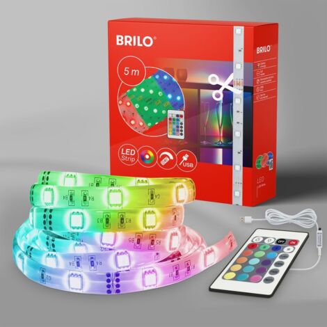 STRISCIA A LED 5M RGB 150XRGB-L 6W BIANCO ATTACCO USB 150LED 6W (1/5)