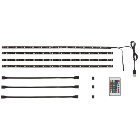 STRISCE LED CON ATTACCO USB E TELECOMANDO TV-BELEUCHTUNGS-SET 2M 48XRGB-LED I (1/5)