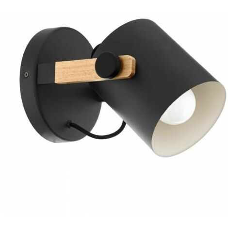 HORNWOOD APPLIQUE 28W E27 METALLO NERO/CREMA (1/5)