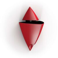 BOLIS ITALIA - COPPIA DI REGGIMENSOLE LINEA ICEBERG - IN LEGA METALLICA LEGGERA - COLORE ROSSO