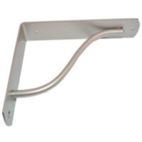 VECA - REGGIMENSOLA LINEA CURVA PER ARREDO CASA IN ZAMA 12CM - COLORE NICKEL SATINATO