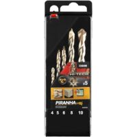 BLACK&DECKER - SET 5 PUNTE PER TRAPANO CON CODOLO A CILINDRO 4/5/6/8/10MM