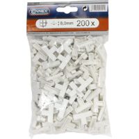 DISTANZIATORI PER PIASTRELLE 200x8,0MM -IN PLASTICA BIANCA RESISTENTE