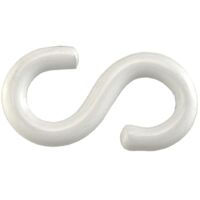 CONNEX - 4 GANCI A S APERTI IN PLASTICA BIANCA 3,8X25