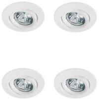 PAULMANN - Set di 4 faretti in Metallo Pieghevoli 4 x 50 W GU10 230/12 V