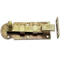 MASIDEF - CATENACCIO PIEGATO 80x25MM CONRISCONTRO - FINITURA ZINCATA - COLORE GIALLO