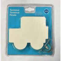 SWISH - TERMINALE PER BASTONI A FORMA DIAUTO IN LEGNO BIANCO DIAMETRO 22MM