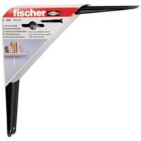 FISCHER - COPPIA REGGIMENSOLE PER ARREDOCASA 150x150MM - COLORE NERO