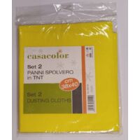 CASACOLOR - 2 PEZZI - PANNI PER SPOLVERARE IN TNT 38X40CM - COLORE GIALLO