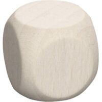 GUTERMANN - 3 PEZZI - DADI IN LEGNO 25MM- COLORE LEGNO NATURALE