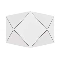 ZANDOR APPLIQUE LED 6,5W 700lm, 3000K METALLO BIANCO CON TAGLI LASER L. 18CM