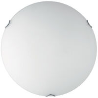 Plafoniera OBLO in vetro bianco 30x30 cm.