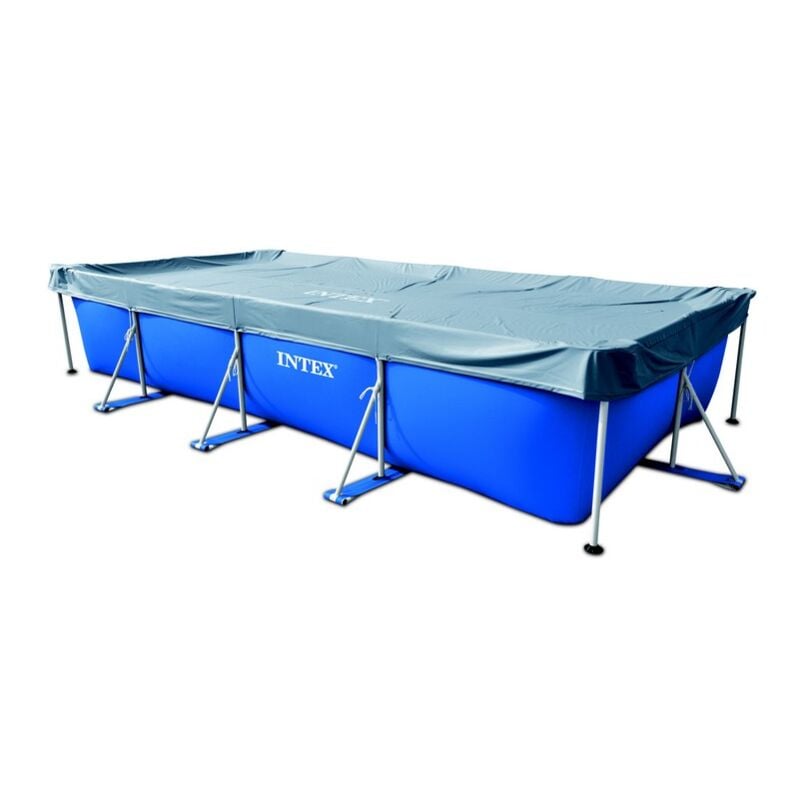 Bâche de protection pour piscine tubulaire rectangulaire Intex L 4,50 x l 2,20 m