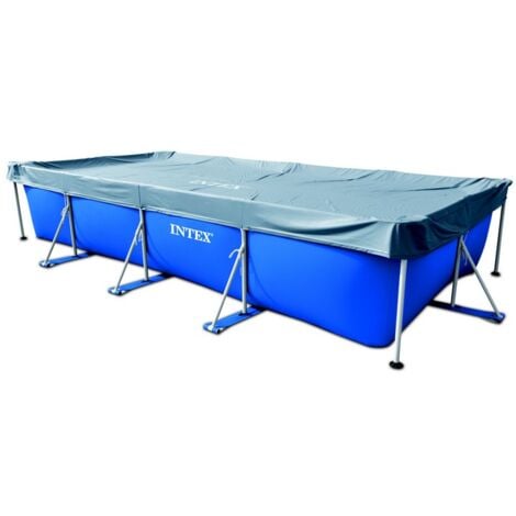 Bâche de protection pour piscine tubulaire rectangulaire Intex L 4,50 x l 2,20 m