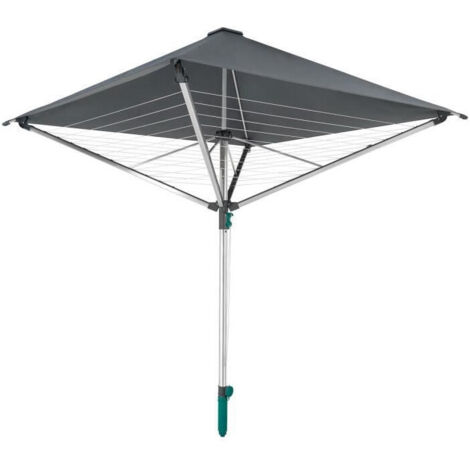 Leifheit – Séchage – Séchoir parapluie Linoprotect 400 avec toit étanche – Aluminium et plastique – 40m de fil pour 4 machines à laver