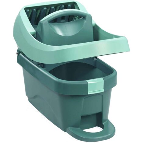 Leifheit – Seau professionnel 55076 8L avec presse et roulettes – Capacité 8L – Actionnement par pression du pied – Pour nettoyage rapide