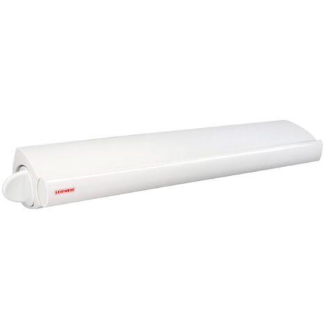 Leifheit – Séchoir à linge mural extensible 21m – 5 fils en polyester – Installation facile pour salle de bain ou balcon – 83040