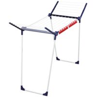 Leifheit – Séchoir sur pied Pegasus 150 Solid Slim – 15 mètres de séchage – Ailes dépliables – Supports pour petites pièces – Antidérapant